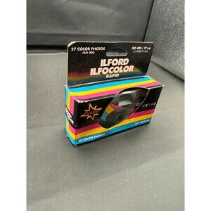 EXPIRED Ilford Ilfocolor Retro Edition Single Use Camera‎ with 27 exp SKU#005502